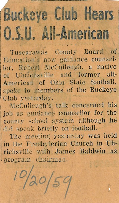 Bob Speaks at Buckeye Club 1959 