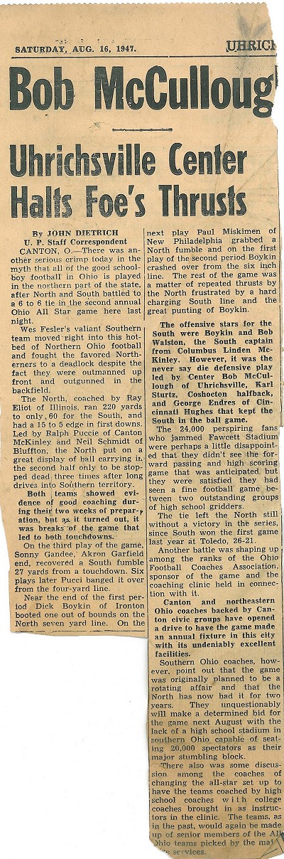 11 High School Football Story August 1947 