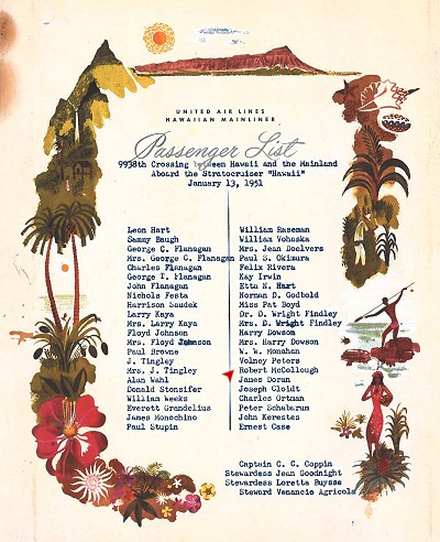 Hula Bowl Passenger List 2 