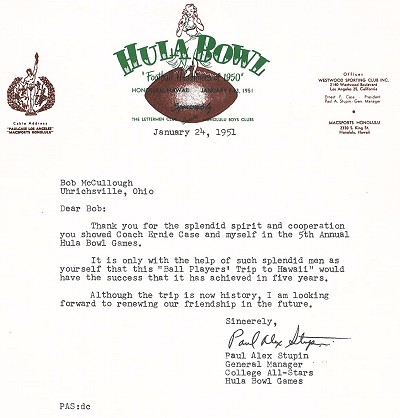 Hula Bowl Thank You Letter 2 