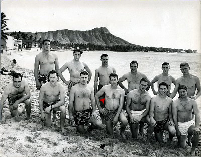 OSU Football Team W Diamond Head In Background 