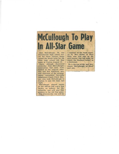 Bob McCullough To Play In All Star Game 