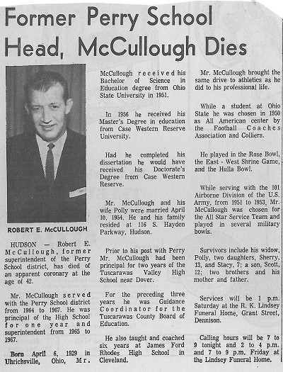 Obituary From Perry, Ohio 