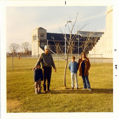 OSU Buckeye Tree Robert and  Kids Jan. 1971 