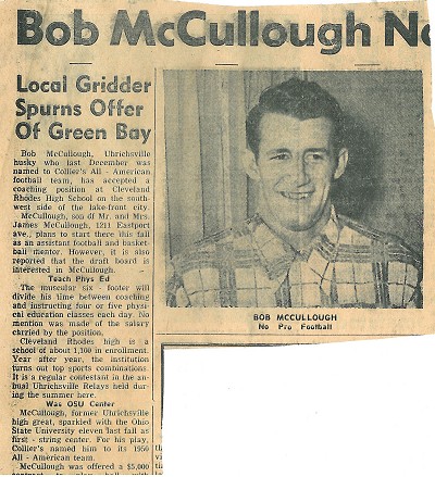 Bob McCullough Turns Down NFL Story 