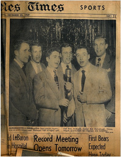 OSU Players Sing LA Times Dec. 25, 1949 
